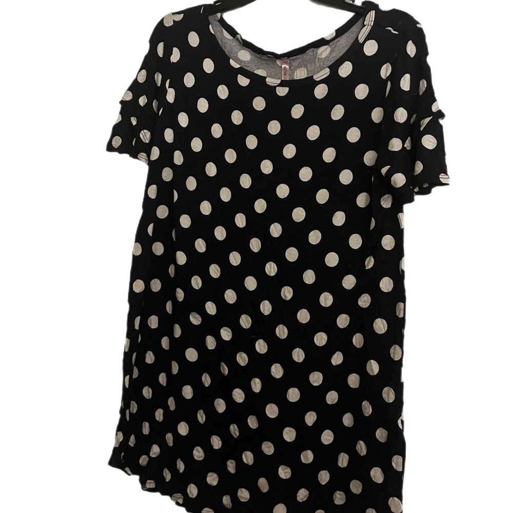 Cool Melon Black and White Polka Dot blouse
